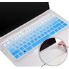 iKammo Confezione da 2 cover per tastiera per HP Pavilion x360 14 pollici - modelli 2021/2020 14M-BA/CD/BF/BW/BA011DX/CD0001DX/DH2011NR - blu+trasparente