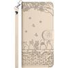 FALUWONRU Custodia per Samsung Galaxy A35 5G Cover Portafoglio Protettiva Libro Cover Flip Caso Phone Magnetica Custodie in Con Slot per Schede e Magnetica Supporto,Gatti PU Pelle Custodia,Khaki/Beige