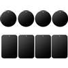 D.SKING Pezzi di ricambio supporto piastre metalliche D. Sking auto Phone Holder Iron piatti per supporto auto Car Kits 8-Pack Black