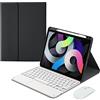 ZKAIAI Custodia con Tastiera Touchpad per iPad Air 3 2019, iPad Pro 10.5 2017, QWERTY Tastiera Magnetica Staccabile Bluetooth con Supporto per Pencil, Custodia Protettiva con Mouse Wireless, Nero
