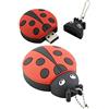 OneSquareCore 16GB Memory Stick a forma di coccinella Chiavetta USB Chiavetta USB Chiavetta USB Chiavetta USB PenDrive U Disk Thumb Drives Archiviazione per PC portatile Disco USB con catena (Rosso)