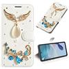 BLOTECH Strass Wallet Custodia per Samsung Galaxy A25 5G Cover Bling Bling Glitter Brillantini Brillante Case Shell Wallet PU e Glitter Brillanti 3D Ali degli angeli Angel Strass Cover Magnetico Cover