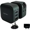 MINIX NEO P1 Caricabatterie da parete con 3 porte USB: 2 x USB-C 3.0 (massimo 65 W), 1 x USB-A Quick Charge 3.0 (massimo 36 W), adattatore incluso: spina UE/UK/USA