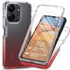 RonRun Cover Xiaomi Redmi 13C/Poco C65 Transparent Case con Protezione per Schermo Incorporata, Trasparente AntiGraffio Antiurto Doppia Protettiva Custodia per Xiaomi Redmi 13C/Poco C65 - Rosso