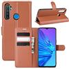 Fertuo Cover Realme 6i / Realme 5i / Realme 5 / Realme C3, Custodia Portafoglio Cover a Libro in Pelle Flip Case con Silicone Bumper, Fibbia Magnetica, Porta Carte, Kickstand, per Realme 5, Marrone