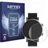 savvies 4 Pezzi Full-Screen Pellicola Protettiva per Mobvoi Ticwatch E3 Full Cover Pellicola Copertura [Completa Trasparente, 3D Curved]