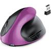 Peowuieu Mouse Ottico Ergonomico Verticale USB 2.4G Wireless + Bluetooth Ricaricabile A Doppia modalità per Computer Notebook Viola