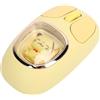 VBESTLIFE Mouse Wireless con Bambola Carina, 2,4 G, Bt5.0, Bt3.0 3 modalità con Retroilluminazione RGB e Silenzioso, Mouse Ergonomico Ricaricabile per PC, Laptop, Tablet, Giochi e Lavoro (YELLOW)