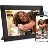 ARJudy Frameo Cornice Digitale WiFi da 10,1 Pollici, 32GB, Schermo IPS Touchscreen HD 1280 x 800P, Rotazione Automatica, Condividi Foto/Video Subito da Qualsiasi Luogo (Elegante Nero)