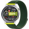 GIOPUEY Cinturini Compatibile con Amazfit Cheetah Round, Nylon Traspirante Sport Loop Cinturino in Morbido Nylon Intrecciato Strap Band - Darkgreen