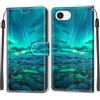 KENHONER Custodia per iPhone 17e / iPhone 16e, artico | Portafoglio Pelle PU, Magnetica, Resistente Agli Urti, Scomparto Carte Credito, Pieghevole, Flip Libro, Motivo