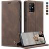 WenBaby CaseMe Cover per Samsung Galaxy A51 4G/M40S, Magnetica Cover a Libro con Slot per Schede, Custodia in PU Pelle Portafoglio per Samsung Galaxy A51 4G/M40S, Marrone Scuro