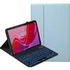 YKWXSC Cover con Tastiera per Lenovo Idea Tab Plus 12,1 Pollici Tablet TB365FC, Disposizione ltaliana con 7 Colori Illuminato Senza Fili Staccabile Custodia, Blu