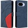 XINNI Cover Protettiva per Google Pixel 9a Case, retrò Cellulare Custodia Libro Antiurto in Flip Pelle PU/TPU, Portafoglio Flip Magnetica, Blu