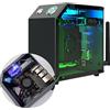 Yahboom Jetson Nano Custodia Compatibile con Jetson Orin Nano SUPER Orin NX SUPER Custodia Protettiva Xaver NX TX2-NX, con Ventola RGB, Antenne, Display OLED