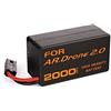 ELEOPTION alta capacità nuovo batteria ricaricabile 2000 mAh 11.1V in Ioni di Litio Polymer Pack Sostituzione per Parrot AR.Drone 2.0 Quadricottero telecomandato