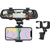 DISCORAMA SUPPORTO CELLULARE PER AUTO SPECCHIETTO, PORTA CELLULARE DA SPECCHIETTO RETROVISORE, SUPPORTO UNIVERSALE SMARTPHONE PER AUTO CAMION