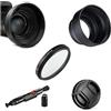 Generic Set completo di accessori per fotocamere Sony Cyber-shot DSC-RX10 RX10 Mark III RX10 Mark IV MK3 MK4 Digtial Camera con filtro UV, paraluce pieghevole, copriobiettivo, penna di pulizia
