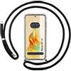 Tumundosmartphone Cover Ciondolo Trasparente per Oppo Renna 8T 4G Con Cordino Nero