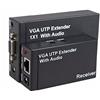 Sconosciuto New video VGA UTP 1 x 1 splitter Extender con audio Cat5/6 fino a 300 m
