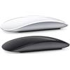 Generico Ultra-sottile Magic Mouse Bluetooth 5.0 Mouse senza fili silenzioso Multi Arc Touch Mouse per il computer portatile Ipad Mac PC Macbook (White)