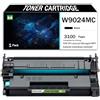 CMADJT Cartuccia di toner nero compatibile di ricambio per HP W9024MC da utilizzare con la stampante HP Laser-jet Managed MFP E40040 E40040dn E42540f, può aggiungere inchiostro,Black-3100 Page