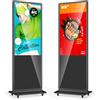 MWE 49 Pollici Monitor Pubblicitario con 4 Ruote, LCD Interattive Digitale Display, Android System, Adatto per Negozio al Dettaglio, Ristorante, Centro Commerciale, Nero