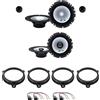 IPNOSIS Kit 6 Casse ALPINE SXE-1750S + SXE-1725S per Renault Clio V dal 2020 in poi, Scenic dal 2010 al 2021 + vedi altri modelli da 165mm con 2 Supporti Anteriori, 2 Post. e 4 Conn.