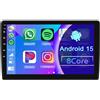 Faozhuo Android 15 Autoradio per Fiat 500 2016-2019 con Carplay Android Auto, 9 pollici HD TouchScreen Schermo Navigatore con Bluetooth WiFi GPS RDS FM Schermo diviso(1+32GB 4Core)