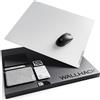 Wallhack SP-004 Tappetino per mouse da gioco in vetro-Tappetino professionale per esport Superficie speciale, base grande in vetro temperato interamente in silicone-(SkyPAD Bianco, XL 49 cmx43 cm)
