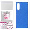 apgo BACK SKIN Film Pellicola protettiva Protezione Posteriore per Oppo Find X2 Neo, skin sticker film foil vinyl Blu pastello opaco