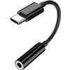 Generic Adattatore da tipo C a jack per cuffie - Dongle audio USB C, convertitore di tipo C, cavo audio da 3,5 mm maschio a femmina per dispositivi Andr0id, riproduzione di musica ad alta risoluzione su