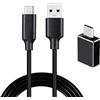 weishan Cavo Tipo C a USB Compatibile con Focusrite Scarlett Solo e 2i2 (3a Generazione), Interfaccia Audio, con Adattatore USB C Maschio a Femmina, 2 m