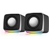 FLM SYSTEM CASSE ALTOPARLANTI PER PC GAMING RGB CONTROLLO VOLUME PER PC E LAPTOP USB