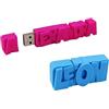 3DKORE - Chiavetta USB personalizzata - 32/64 GB - USB 3.0 - Personalizzabile con testo - 18 colori a scelta