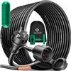 KESSER® Cavo di prolunga da 25 m con tappo protettivo per esterni, per interni ed esterni, prolunga cavo di alimentazione, 230 V, IP44, con spina Schuko, contatto di protezione, cavo da cantiere