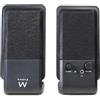 Ewent Sistema di altoparlanti per PC da 12 W con volume integrato EW3528 - Jack da 3,5 mm, PC/Mac/Smartphone/Tablet, Nero