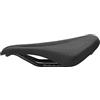 GZD Sella per bicicletta da 155 mm, sella anteriore in pelle a doppia molla in fibra di carbonio per bicicletta da strada per reggisella a doppia pista per reggisella a clip per bicicletta MTB(Nero)