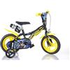 Dino Bikes Bicicletta Batman 12 Pollici Bambini 3-5 Anni | Stabile, Leggera e Sicura