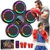 IERAKOR Music Boxing Machine, Macchina da Boxe Musicale da Parete con Bluetooth, 2 Paia di Guantoni, 9 velocità e modalità, Display LED, Attrezzatura Sportiva da Casa Antistress per Adulti e Bambini