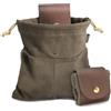 LZOKO Sacchetto per foraggiamento in tela di pelle borsa pieghevole resistente all'acqua per campeggio all'aperto borsa pieghevole borse per funghi cintura Bushcraft Tinder sacchetti per viaggi campeggio
