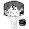 Wilson Minicanestro da Basket NBA TEAM MINI HOOP, Plastica, Bianco/Grigio (Brooklyn Nets)