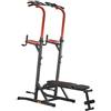 HOMCOM Power Tower Pieghevole Multiuso con Sedia Romana, 108x178x202-238cm