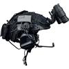 LZAQHMT Set Casco Tattico Softair Con Visore Notturno Cuffie Per Comunicazione, Fodera Rimovibile, Borsa Per Contrappeso Giochi Ruolo, Paintball, Tiro A Segno, Film E Oggetti Scena