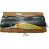Piranha Fishing Line PARATURA TRAINA A Mano da Barca con Artificiale Tipo RAPALA 14CM Yellow