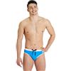 ARENA Fundamentals Borders Costume da Bagno Uomo, Costume Slip Uomo Mare e Piscina ad Asciugatura Rapida, Tessuto Maxfit Resistente al Cloro e al Sale, Protezione UV UPF 50+