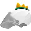Tsangbaby Cartone animato coda di dinosauro casco da sci orecchie peluche unico casco coda di drago accessorio per bambini bici moto casco decor