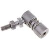 Sharplace Morsetto Sella Cavo Controllo Acciaio Inox Giunto Sferico Motore Barca Accessorio - Argento