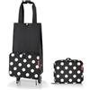 Reisenthel HK7073 FOLDABLETROLLEY DOTS WHITE Borsa sportiva Donna DOTS WHITE Taglia Unica