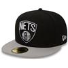 New Era NBA League Basic 59Fifty Brooklyn Nets Snapback cap, Uomo, Black Grey, 7 1/8 (56.8 cm)
